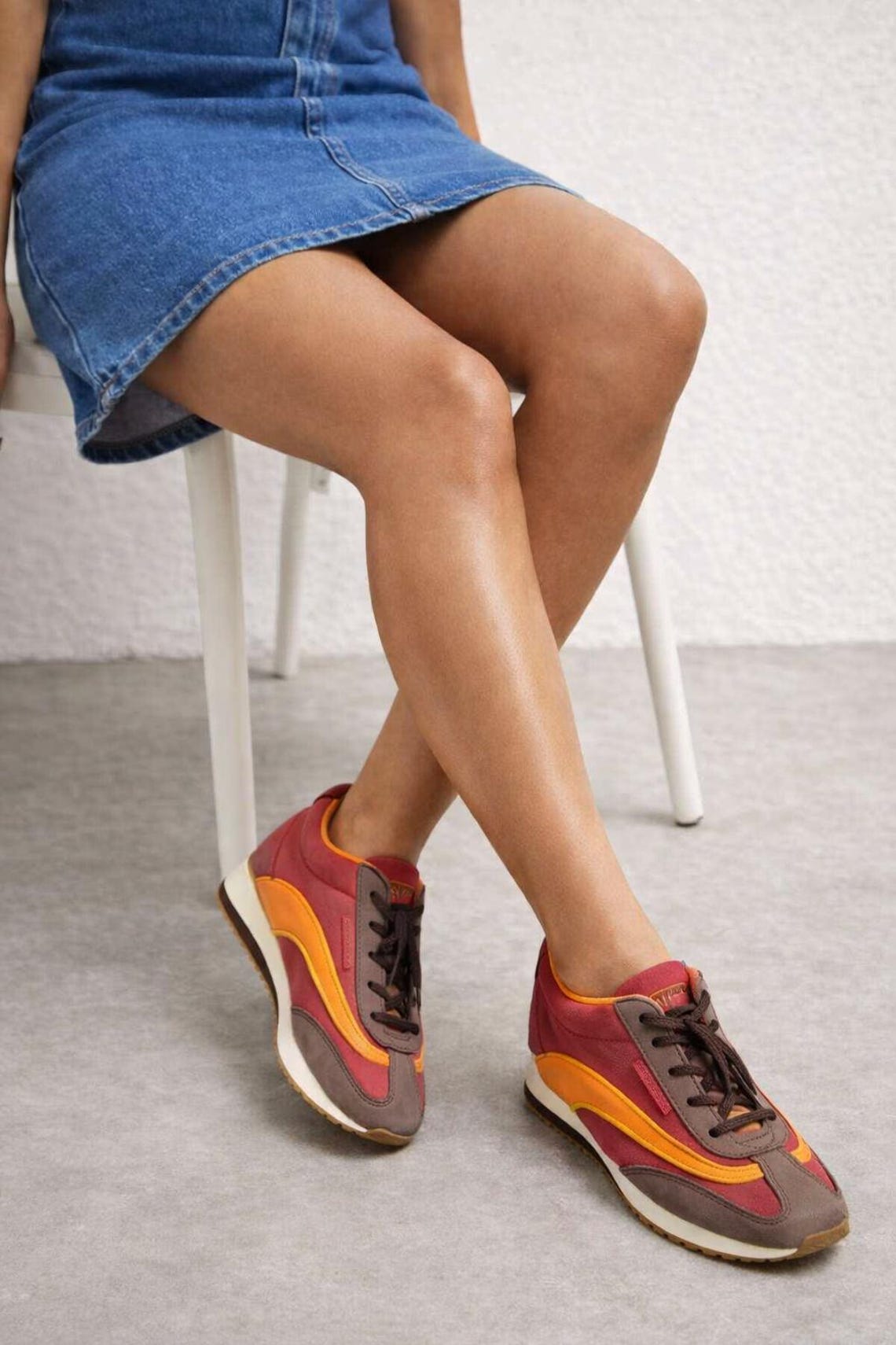 Miss Sixty Sneakers, NIB, Size 39, Y2K Retro, Red Orange Yellow Chunky Sole, foto 2 di 5