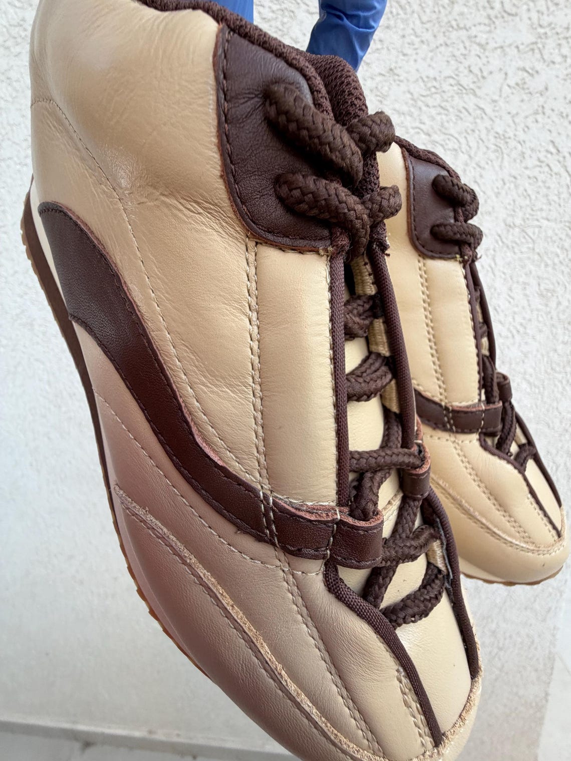 Miss Sixty Sneakers, ΝΙΒ, Y2K, Beige Brown Retro Trainers, foto 3 di 5