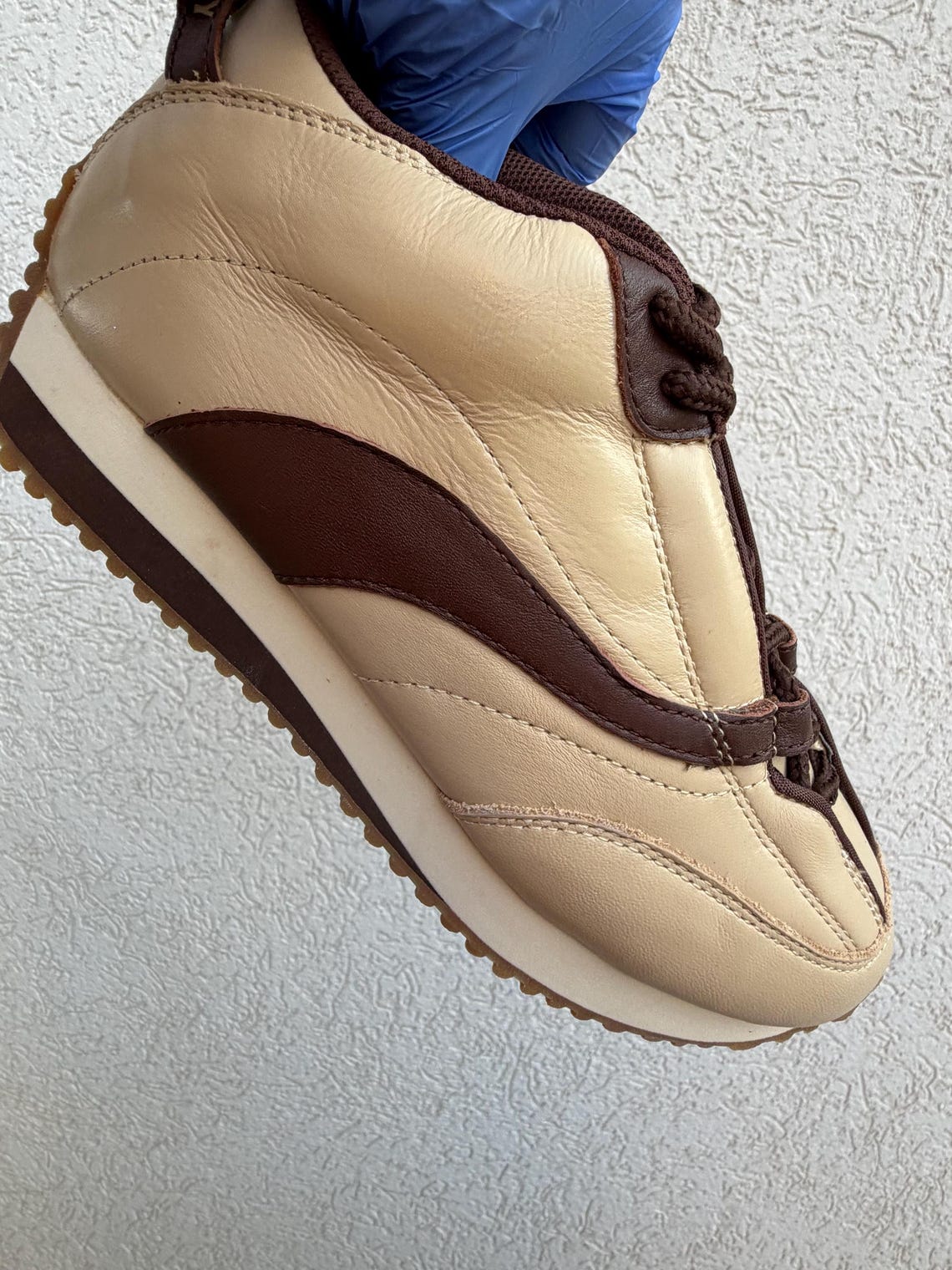 Miss Sixty Sneakers, ΝΙΒ, Y2K, Beige Brown Retro Trainers, foto 4 di 5