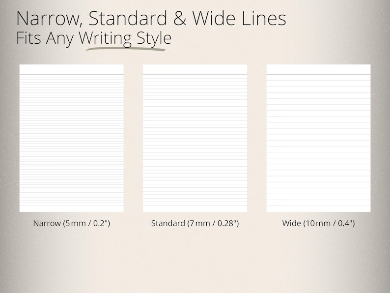 Printable Lined Paper Bundle – Ruled Pages PDF/PNG for A4, US Letter ...