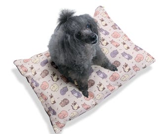 Motivo senza cuciture con gattini carini, adorabile carta digitale per animali domestici, sfondo felino pastello, stampa di gatti kawaii, design di prodotti vari