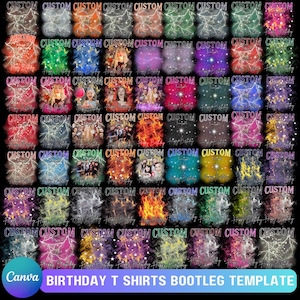 Birthday Bootleg T Shirts Canva Editable Template, Birthday T Shirt Canva, Bootleg T Shirts, 90s Birthday Designs Template, Digital Download