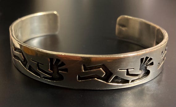 Engraved Sterling Silver Cuff Bracelet - image 1