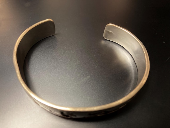 Engraved Sterling Silver Cuff Bracelet - image 2