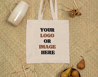 Personalized Logo Cotton Tote Bag: Reusable Eco-Friendly Shoulder Bag