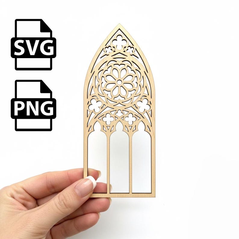 Gothic Window SVG, Laser Cut File, Rose Window Pattern, Cathedral ...