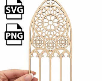 Gothic Arch Window SVG | Laser Cut Cathedral Template (Digital File)