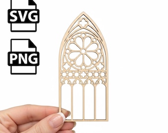 Gothic Rose Window SVG – Laser Cut Ornament Pattern (Digital Download)