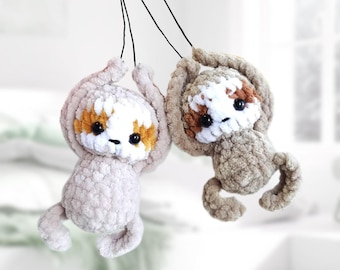 Crochet Sloth Keychain PATTERN: Amigurumi Tutorial (PDF)