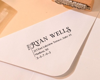 Custom Family Return Address Stamp | Wood or Self-Inking