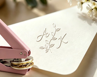 Timbro personalizzato per matrimoni, timbro personalizzato con monogramma per inviti, buste e tovaglioli