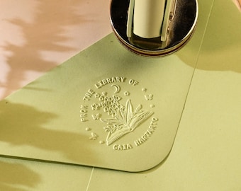 Personalized Book Embosser | Custom Library Stamp, Book Lover Gift