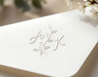 Custom Handheld Embosser, Monogram Seal Stamp, Personalized Last Name Embosser, Wedding & Invitation Gift, Napkin Embosser