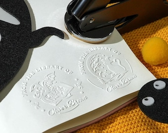 Timbro gotico personalizzato per libri, timbro ex libris personalizzato, timbro da biblioteca stregonesca, regalo per amanti dei libri dark academia