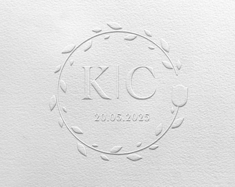 Custom Wedding Embosser | Custom Monogram Embosser | Personalized Initial Monogram Embosser | Couples Names Logo | Embossing Stamp