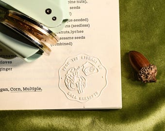 Custom Book Embosser, Personalized Library Stamp, Book Lover Gift