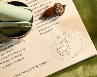 Personalized Book Embosser for Students | Custom Teacher Embosser | From The Library Of | Custom Book Stamp | Back School Gifts | Book Stamp