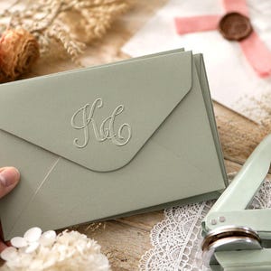 Wedding Envelope Embosser | Custom Last Name Embosser | Personalized Initial Monogram Embosser |  Couples Names Logo | Embossing Stamp