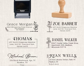 Custom Return Address Stamp | Self Inking Address Stamp | Personalized Stamp | Custom Wood Stamp | Personalized Stamp | Housewarming Gift