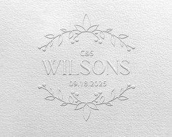 Personalized Embosser Stamp, Custom Wedding Initial Embosser, Custom Book Embosser, Monogram Embosser, Book Lover Gift, Wedding Gifts