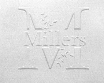 Personalized Your Wedding Stamp | Custom Last Name Embosser | Personalized Initial Monogram Embosser | Wedding Stamp | Custom Embosser