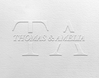 Timbro personalizzato per matrimonio, timbro con iniziali personalizzate, sigillo per inviti