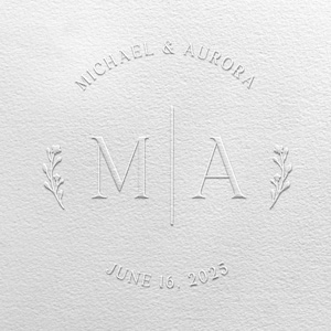 Custom Wedding Embosser | Custom Last Name Embosser | Personalized Initial Monogram Embosser |  Custom Book Embosser | Embossing Stamp