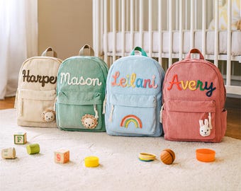 Personalized Kids Backpack: Custom Name School Bag, Toddler Backpack
