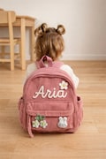 Personalized Toddler Backpack pink, Custom Name Kids School Bag, Toddler Age 2 Gifts, Baby Backpack product logo