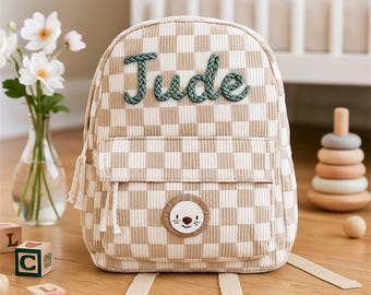 Custom Embroidered Kids Backpack: Personalized Name School Bag Gift