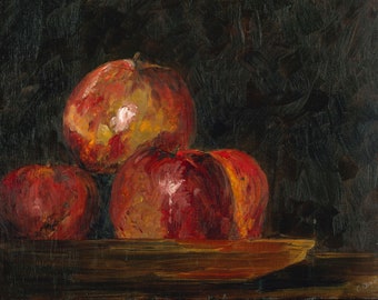 Pintura al óleo de Apple Havest