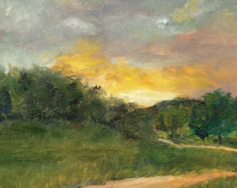 Pintura del atardecer de Wesleyville