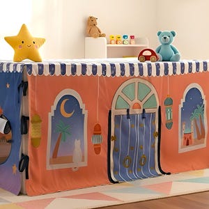 Casita de juegos con mantel para Ramadán y Eid: tienda de juegos infantil festiva con entrega gratuita