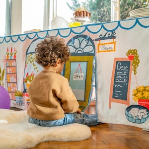 Tablecloth Playhouse: Kids Pretend Play Tent - Bakery & Cafe