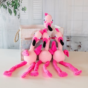 Hand Crochet Flamingo - Crochet Flamingo - Stuffed Animal - B12