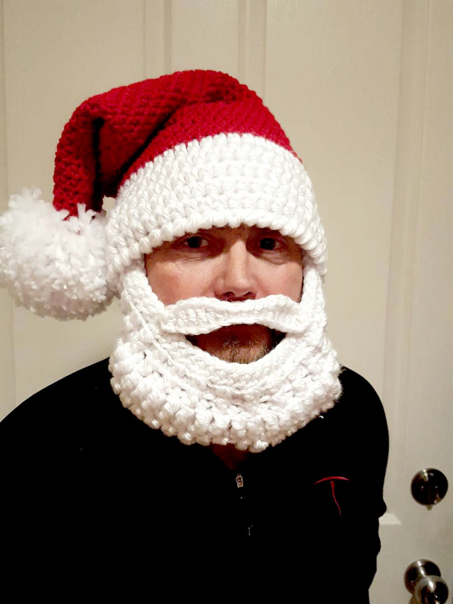 Santa Hat And Beard Set - Crochet 