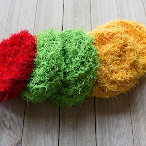 The BEST Pot Scrubber Ever - Tawashi Pot Scrubber - Set of 3 Pot Scrubbers - Cleaning Scrubby - Safe for Non Stick Surfaces - P7013 B18