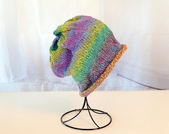 Knitted Atticus Slouch Beanie - Ski Hat - P1034 - B31