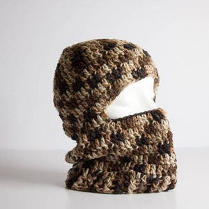 Crochet Ski Mask PATTERN Hunting Mask Ninja Style Riding Hood Winter Face Mask 3 Sizes Child Ski Mask Adult Ski Mask PAT1052 image 4