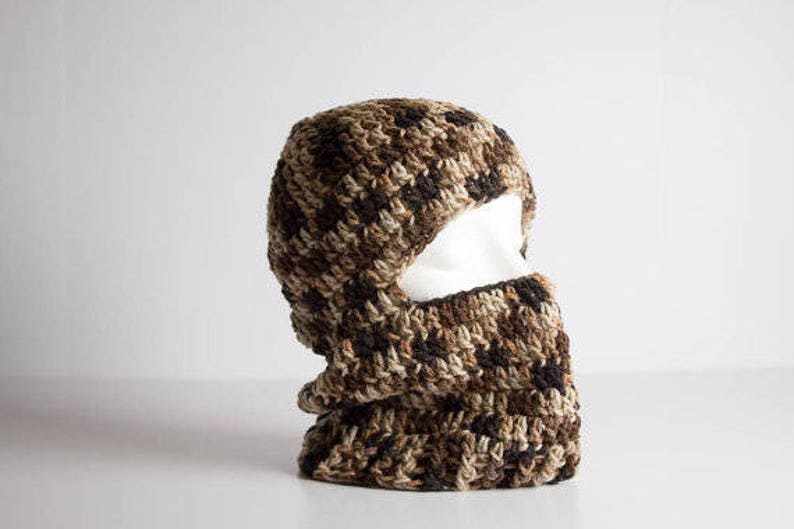 Crochet Ski Mask PATTERN Hunting Mask Ninja Style Riding Hood Winter Face Mask 3 Sizes Child Ski Mask Adult Ski Mask PAT1052 image 4