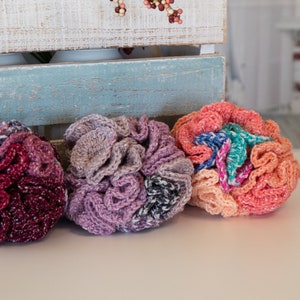 Giant Exfoliating Shower Pouf – Cotton Acrylic Bath Scrubber -  Crochet Shower Scrubby - P7000 B19