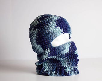 Handmade Crochet Ski Mask • Balaclava Face Mask - 1052 B30