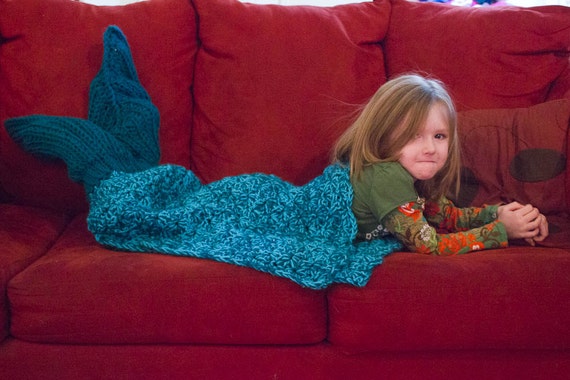 Hand Crochet Mermaid Tail Blanket Crochet Mermaid Tail Blanket