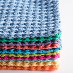 Small Cotton Wash Cloth - Kitchen Wash Cloth - Crochet Dish Cloth - Wash Cloth - Dish Rag - Wash Rag - P7021 B18