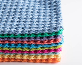 Débarbouillette en coton au crochet - Lavette à vaisselle, Respectueux de l'environnement | P7021 B18