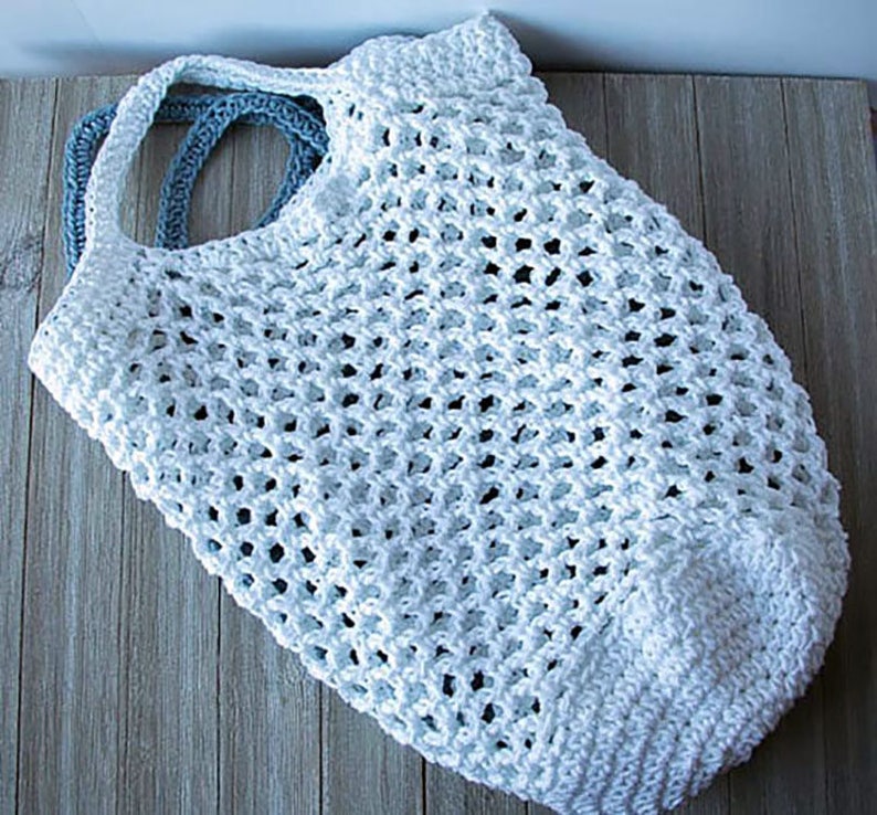 Crochet Market Bag PATTERN Produce Bag Farmer's Market Bag Cotton Shopping Bag Mesh Shopping Bag Cotton String Bag PAT5018 image 2