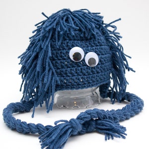 Monster Hat - Newborn Photo Prop - Crochet Monster Beanie - Crochet Animal Hat - Ear Flap Hat - Monster Beanie - #1004-103-B1-6