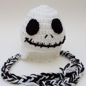 Skeleton Hat - Newborn Photo Prop - Halloween Hat - Costume Hat - Ear Flap Hat - Skeleton Ski Hat - #1004-139-B1-6