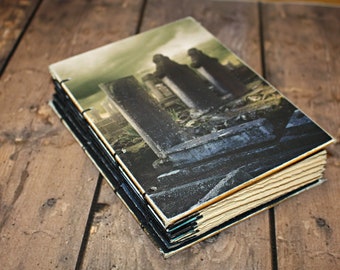 Cemetery Journal, Halloween Guest Book, Headstones, Spooky book, Gothic Journal, Spell Book, Wicca Book, Hostess Gift, Halloween themed