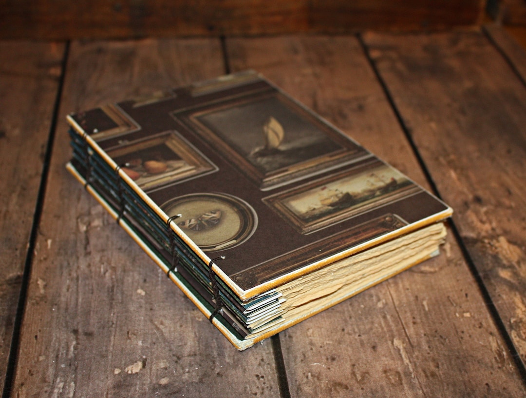 Vintage Picture Journal, Art Journal, Moody Journal, Guest Book, Photo Album, Bound Book